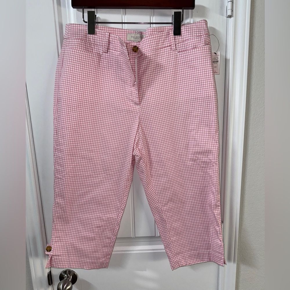 Talbots Pink Casual Capri Pants Barbiecore feminine tennis prep resortwear
